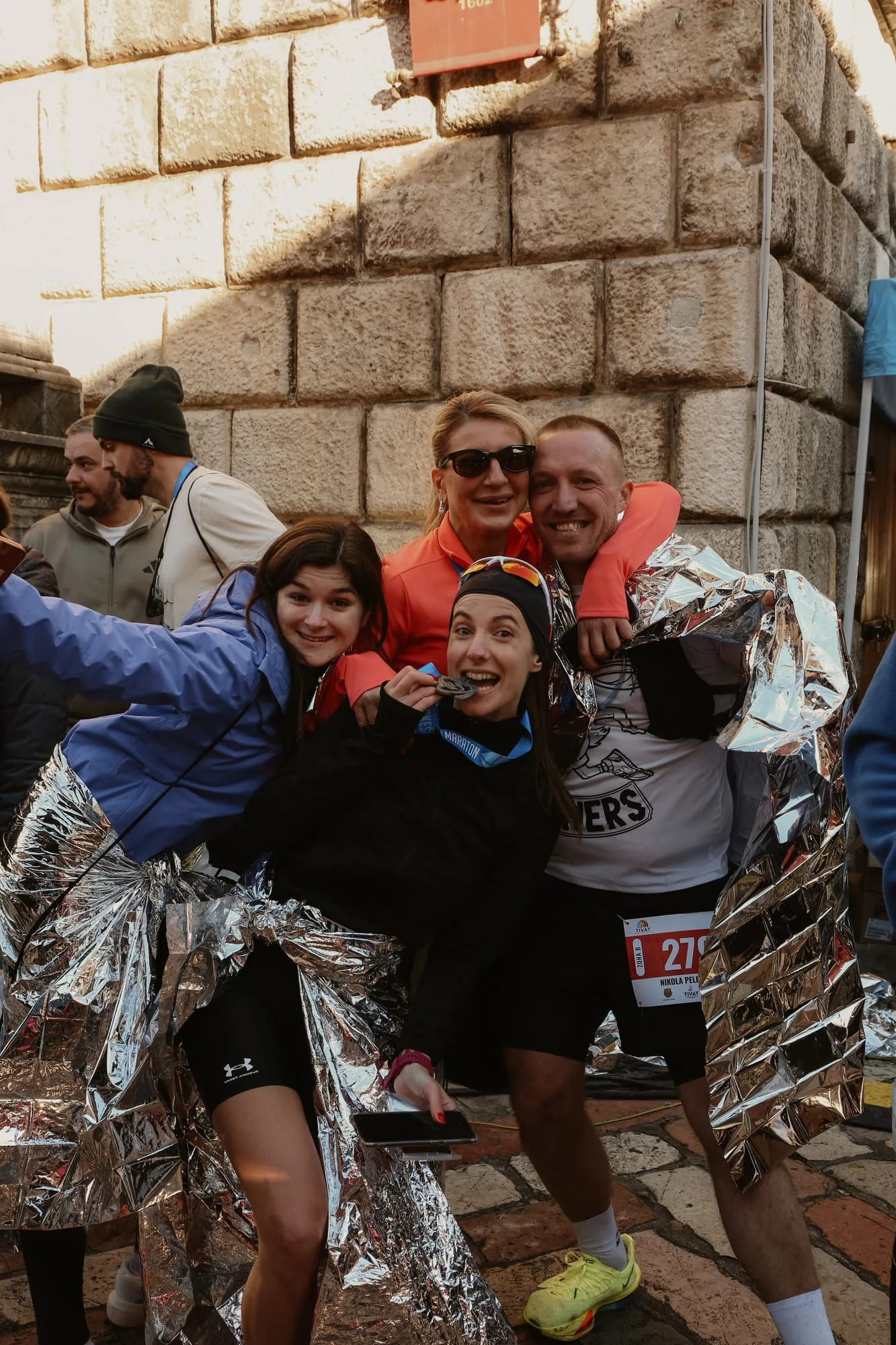 Race day atmosphere with runners